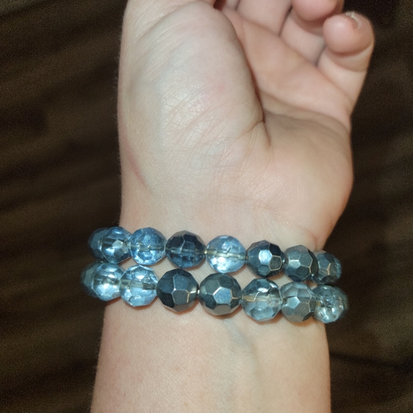 Blue Beaded Bracelets - Picture 2 of 2